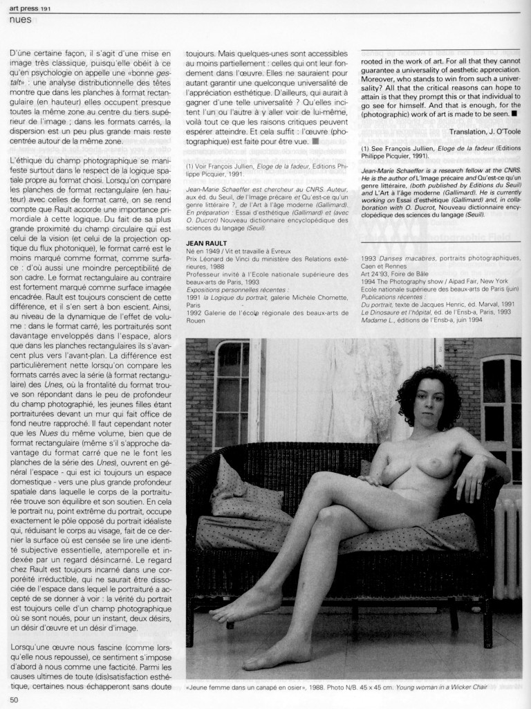 Jean Marie Schaeffer-Art Press mai 94 p. 5