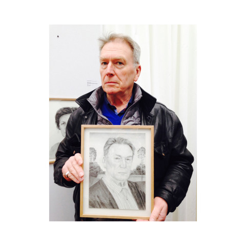 Jean Rault et son portrait par Anthony Vérot photographié par Bernard Garnier de Labareyre-Paris Grand Palais-2015