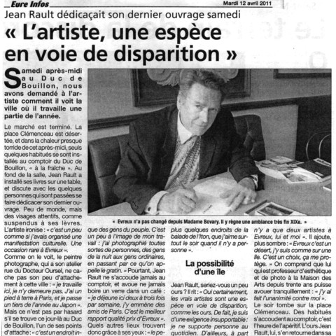 2011 04 12-L'artiste, une espèce en voie de disparition-Eure Infos 2011 04 12